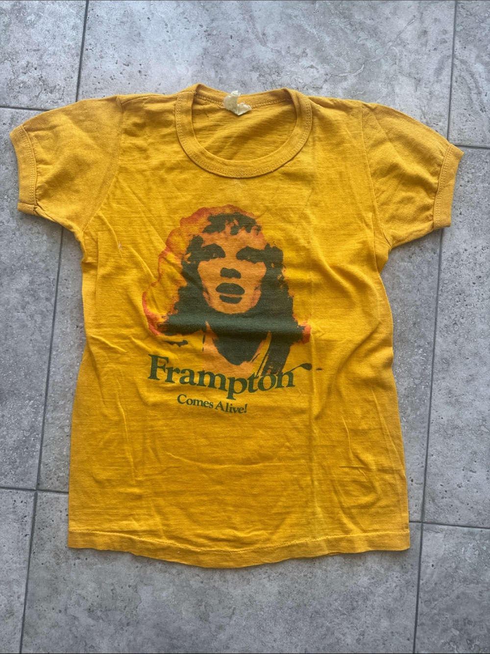 Frampton Comes Alive vintage concert tshirt. 1970s good condition.